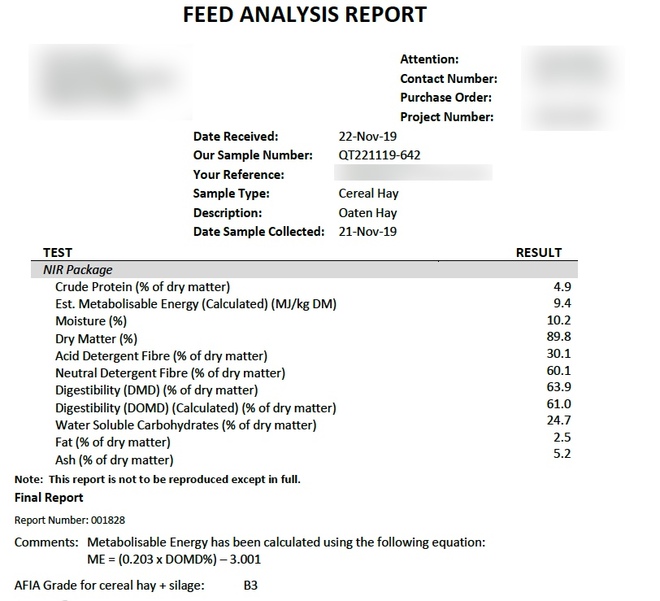400mt Oaten Hay 660kg 8x4x3 Bales