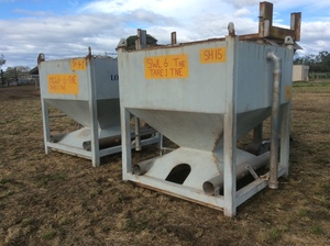 Portable Grain or Pellet Hopper with Solid Galvanised Stand