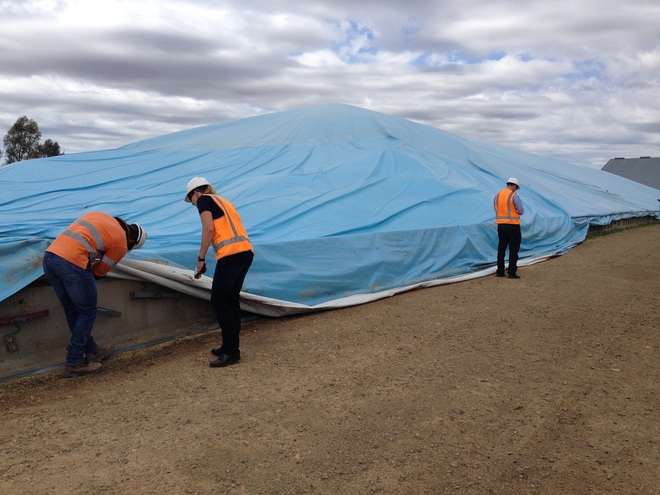 GRAIN BUNKER TARPS (QTY X 4)  50M X 30M AUSSIE MADE - BRAND NEW