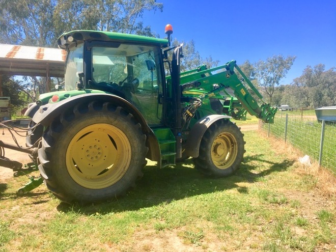 John Deere 6105R Front End Loader Tractor 