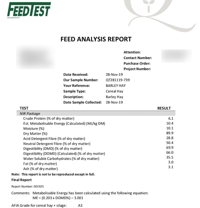 180mt Barley Hay 600+kg 8x4x3 Bales Ex Paddock