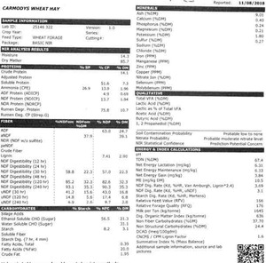 220 x 8x4x3 Bales of Wheaten Hay 750 + Kg's