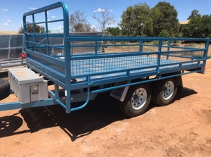 16' x 8' Flat Top Tandem Trailer With Sides