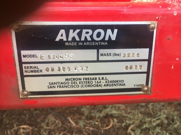 2017 Akron Grain Bagger