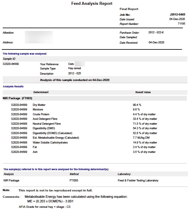 Oaten Hay 8x4x3 Bales + Freight (New Season 20/21)