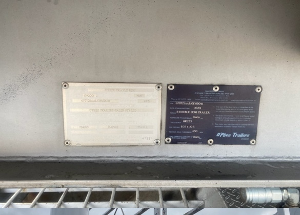 2001 O'Phee 32 pallet A & B Trailer