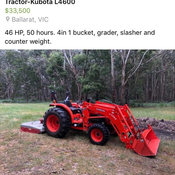 2015 Kubota L4600 Tractor