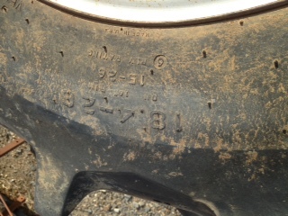 Rear tyres and rims off case 2388 