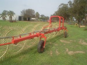 Ennorossi 9 wheel in-line hay rake