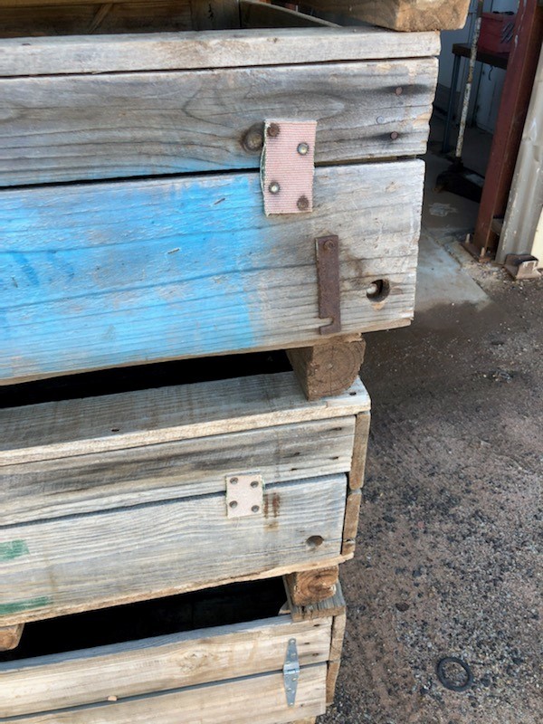 Wooden Fruit Bins with door