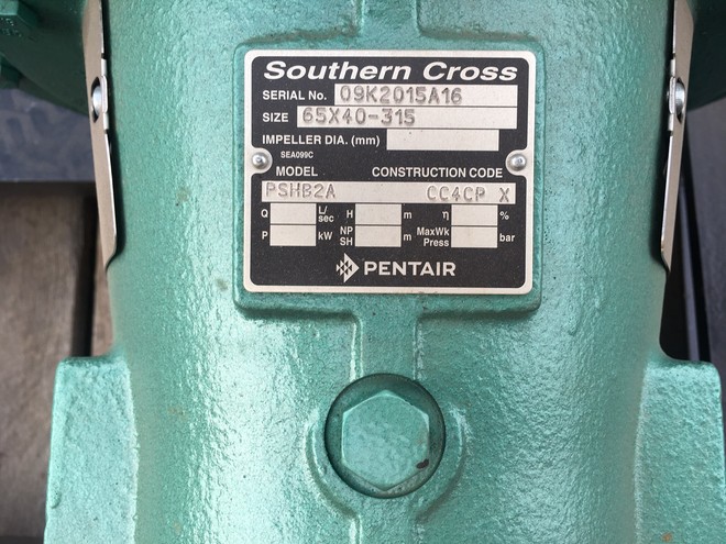 SOUTHERN CROSS 65 X 40-315 ISO PUMP