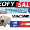 Farm Tanks - Single Walled Fuel Tanks 4500 & 8500 L available 