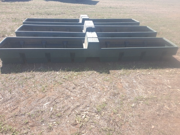 3 Polymaster 600L Water Troughs