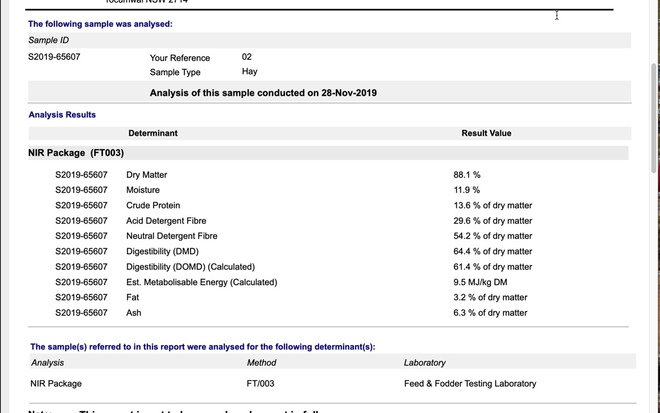 Clover/Rye Hay .  330 Bales