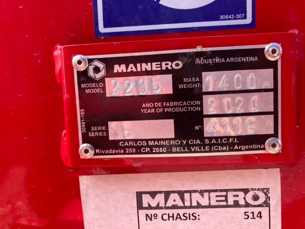 2020 Mainero 2235 Grainbag Inloader