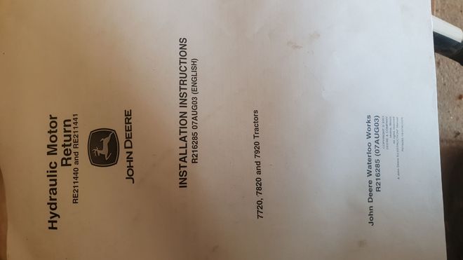 John Deere Parts NOS RE226156 steering column pivot