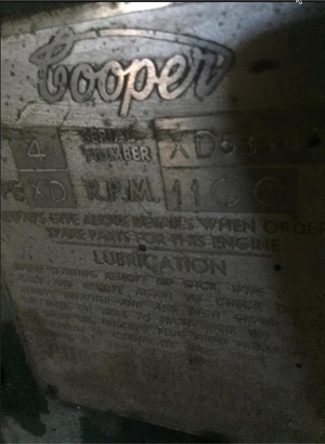 Cooper XD 4 Hp engine Antique
