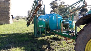Gold Acres boom spray. 2500 Lt with 18 metre manual fold boom.