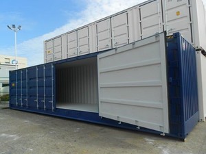 40ft High cube containers with side and end doors  