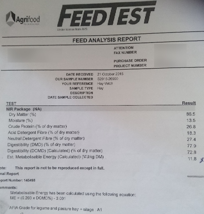 155 Vetch Hay 330kg approx. 5x4 Rolls