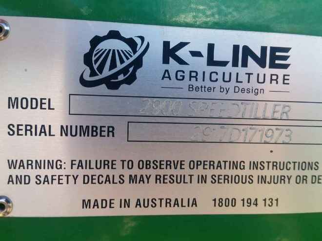 K-Line 2900 Speed Tiller for sale