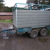 Tandem Trailer With Cattle Crate