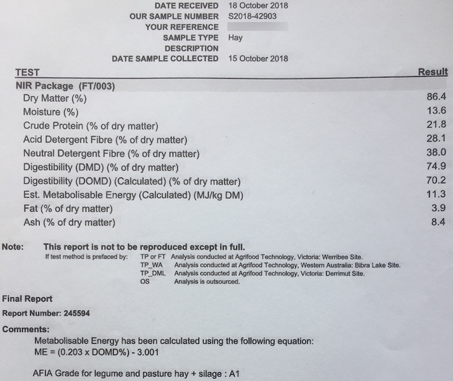 Single load of Vetch Hay