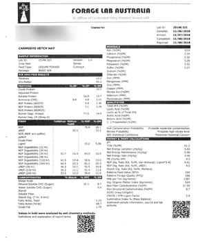 80mt Vetch Hay 8x4x3 Bales