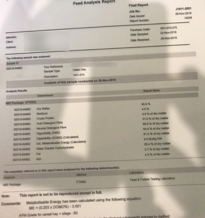 260mt Oaten Hay 650kg 8x4x3 Bales 'New Season' + Delivery