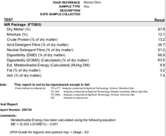 Balansa Clover & Rye Grass Hay for SALE