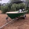 4.3 Metre De-Havilland Sea Master Boat with Sun Canopy on Felk Trailer reg till Dec 2020 fitted with 5 H.P. Suzuki Motor