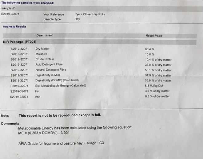 Ryegrass & Clover Hay  4'8