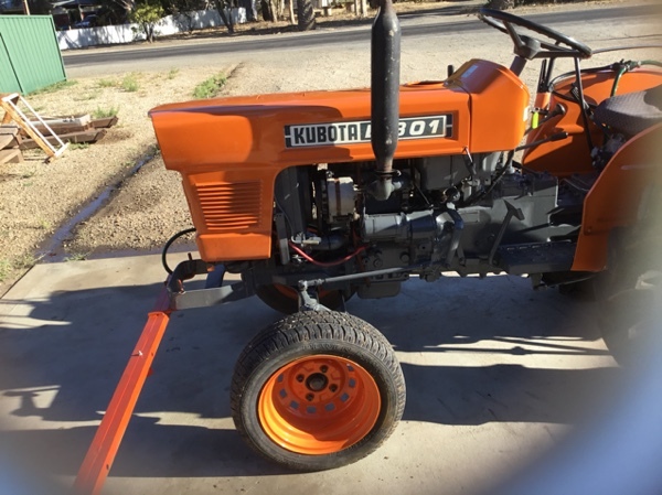 Kubota Tractor with slasher and spray unit ( weeds) attachments