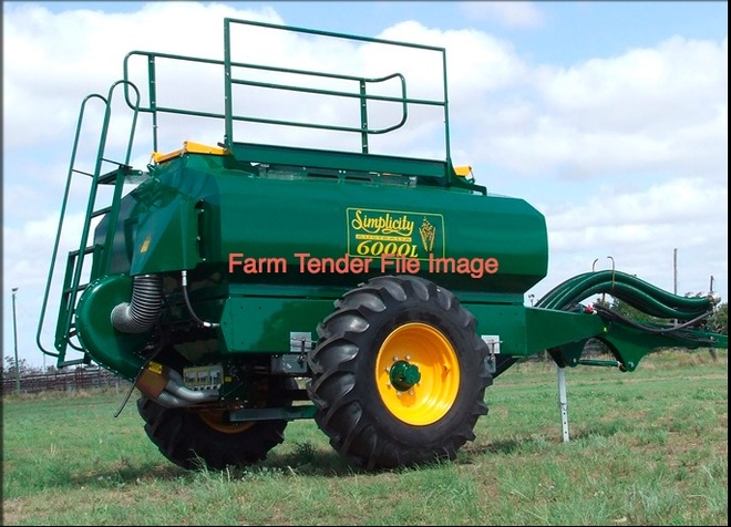  Simplicity Caster Quad 3 Bin 6000lt or 9000lt Double Shoot Air Cart