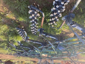 John Shearer 5-160 with 33ft Wide Ag Masters Rotary Harrows