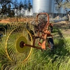 9 wheel in line hay rake