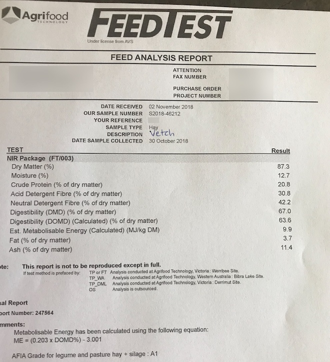 150mt Vetch Hay 750kg approx. 8x4x3 Bales
