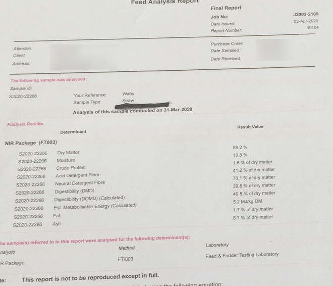 Wheat & Oat Straw 5x4 Bales