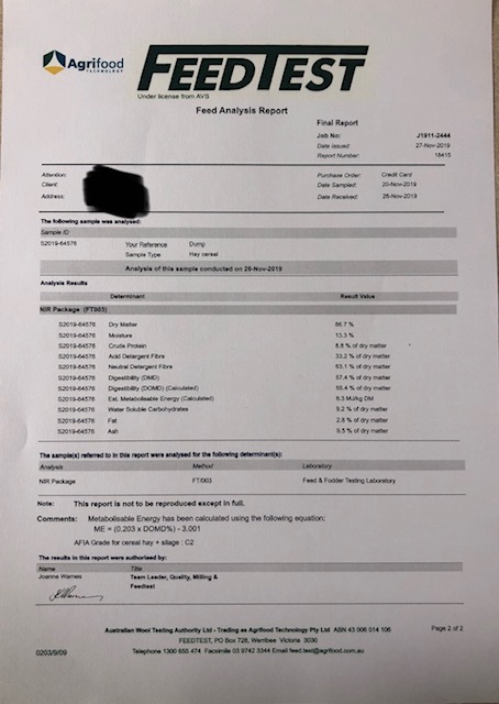  Oats & Balansa medium squares - 94 - 3x3x8 square bales weighing 420-440kg with good colour. Sold By The Ton