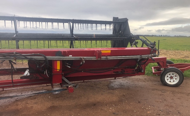 2004 Case WDX1701 Windrower with 25ft Case Draper Front