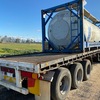 Stainless Steel Water Tank on 40' Flat top Trailer