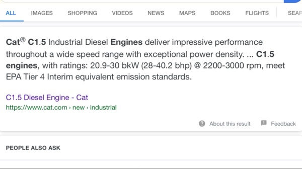 Cat C1.5 3cyl engine