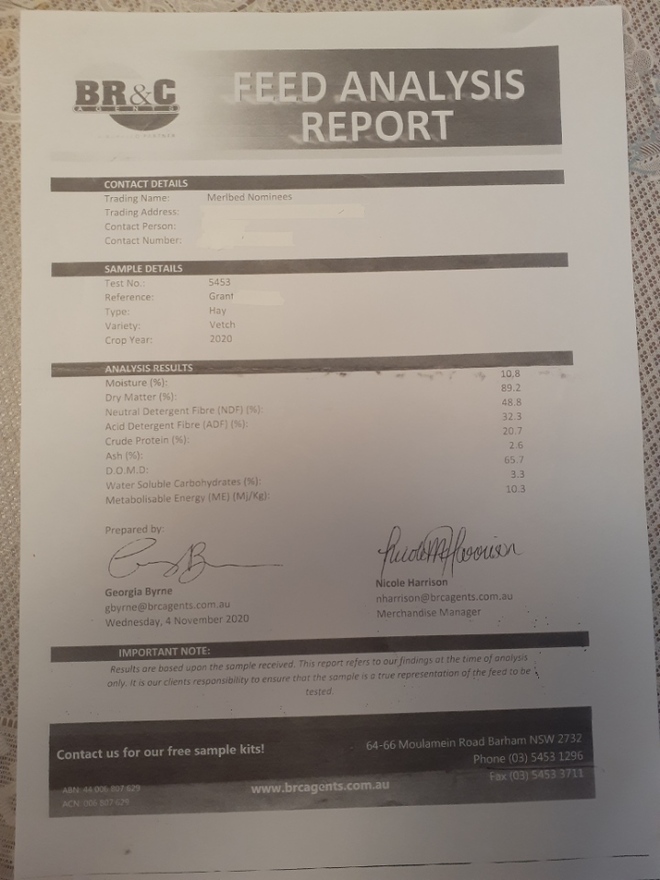 Vetch Hay 8x4x3  Bales