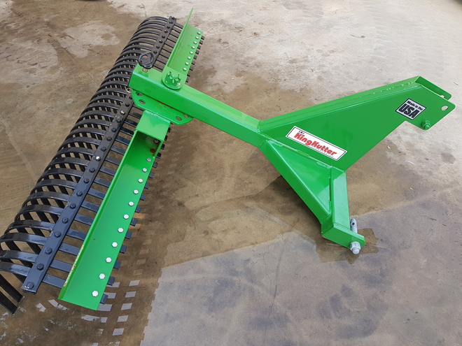 Under Auction - 5ft landscape rake with rear wheel kit 