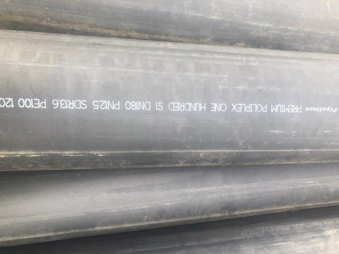 180mm Poly Pipe 12m Lengths - Unused