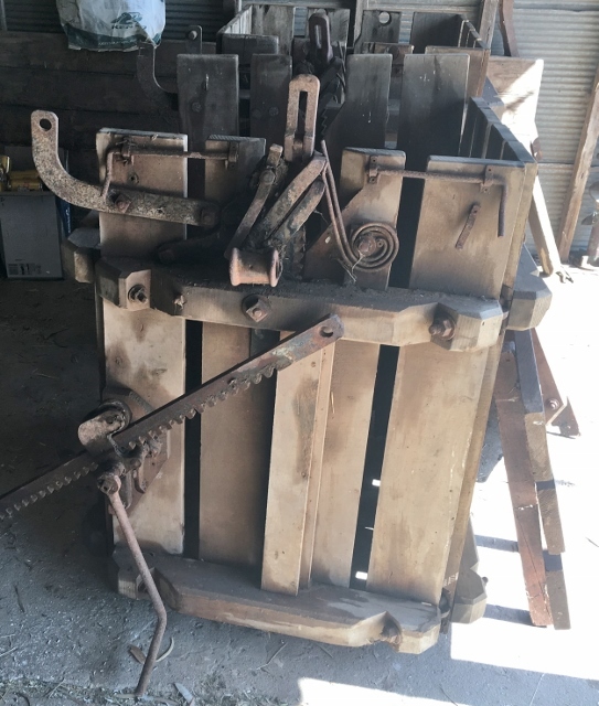Antique Wooden Wool Press
