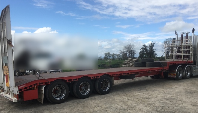 2004 Barker 45FT 6Inch Drop Deck Trailer For Sale w Ramps