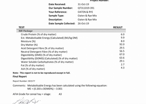 New season Oaten hay . Price is per Bale
