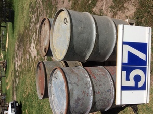 (A129) - 4 Heavy Duty Old Galvanized 44 Gallon Drums