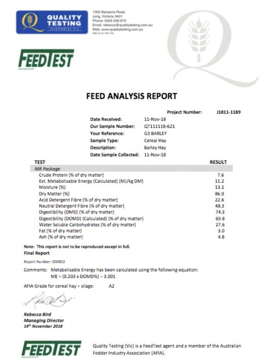 Barley Hay 8x4x3 x 55 Bales